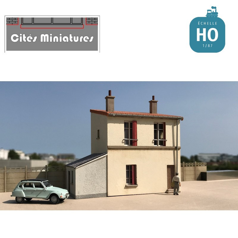 Maison étroite de faubourgs R+1 HO Cités Miniatures BV-035-1-HO - Maketis