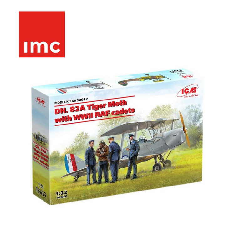 Avion d'entrainement DH.82 Tiger Moth avec jeunes pilotes RAF WWII 1/32 ICM 32037 - Maketis Avion d'entrainement DH.82 Tiger Moth avec jeunes pilotes RAF WWII 1/32 ICM 32037 - Maketis