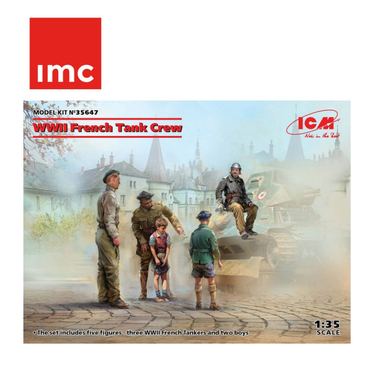 Equipage de char français WWII (5 figurines) 1/35 ICM 35647 - Maketis