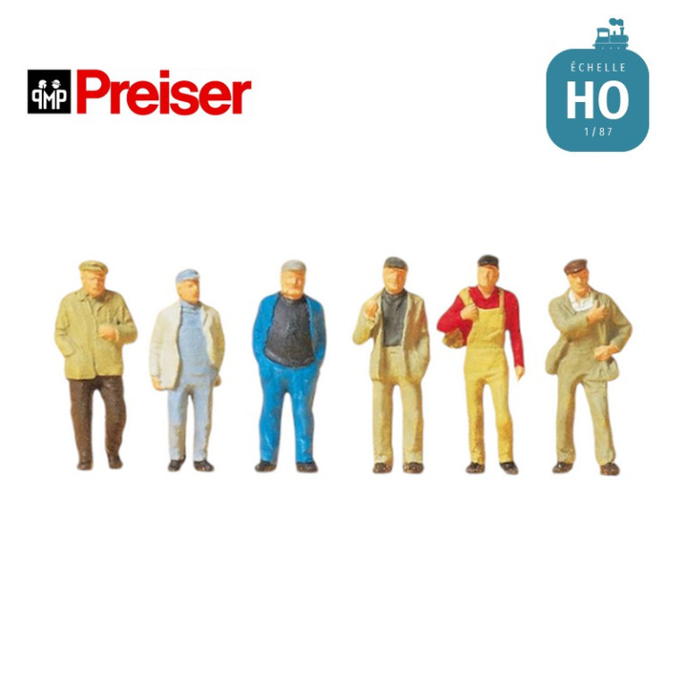 Ouvriers HO Preiser 14087 - Maketis Ouvriers HO Preiser 14087 - Maketis