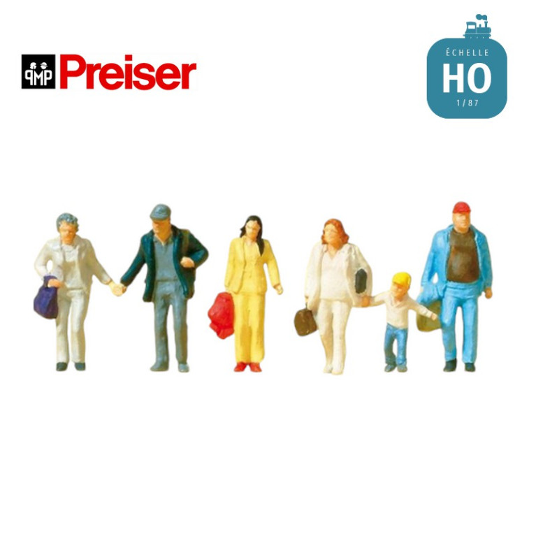 Passants en train de marcher HO Preiser 14042 - Maketis Passants en train de marcher HO Preiser 14042 - Maketis