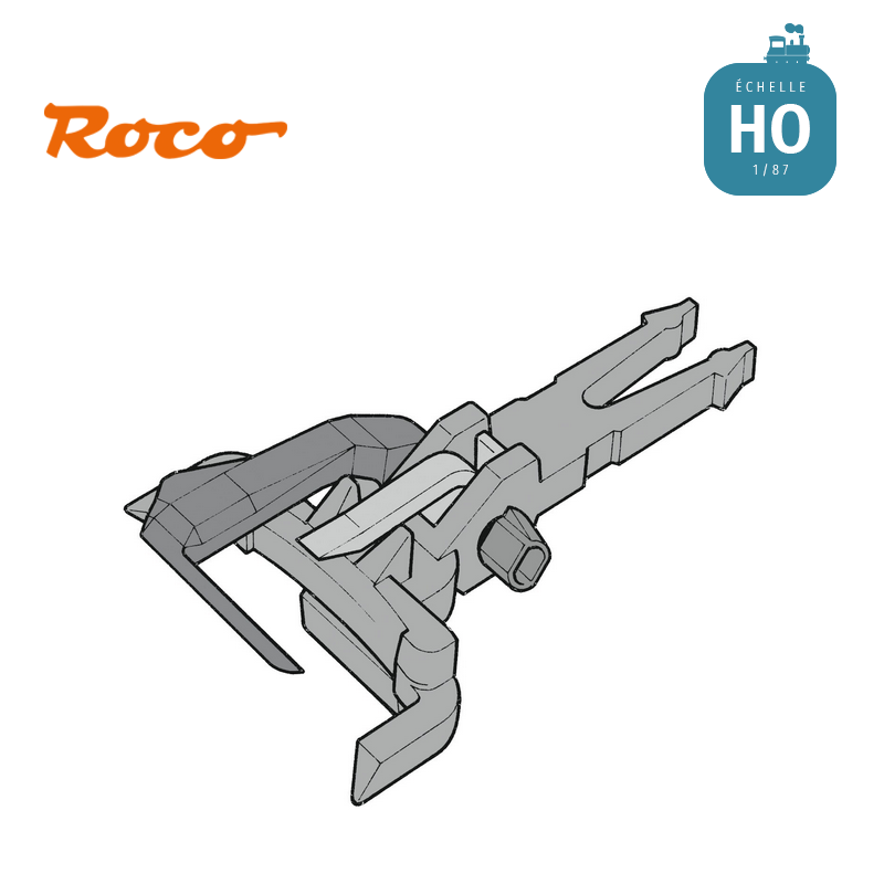 12 kits d'attelage à élongation wagon 2 essieux HO ROCO 40343 - Maketis