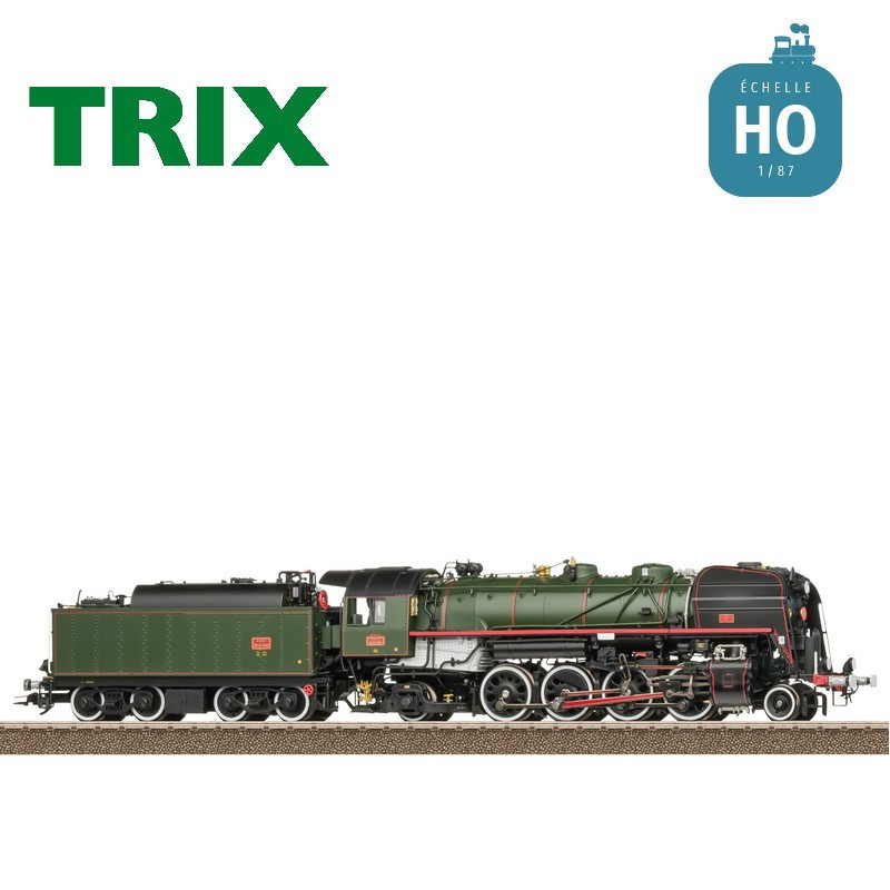 Locomotive à vapeur 141 R 1244 Mikado SNCF Ep VI Digital son HO Trix T25141 - Maketis