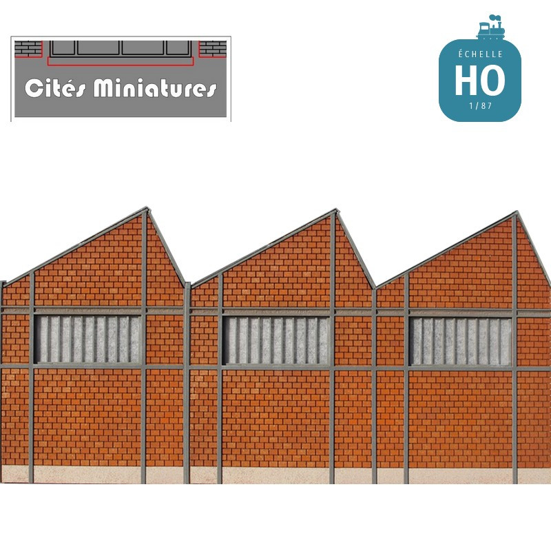 Usine Shed faible profondeur sans portes HO BV-002 - Maketis
