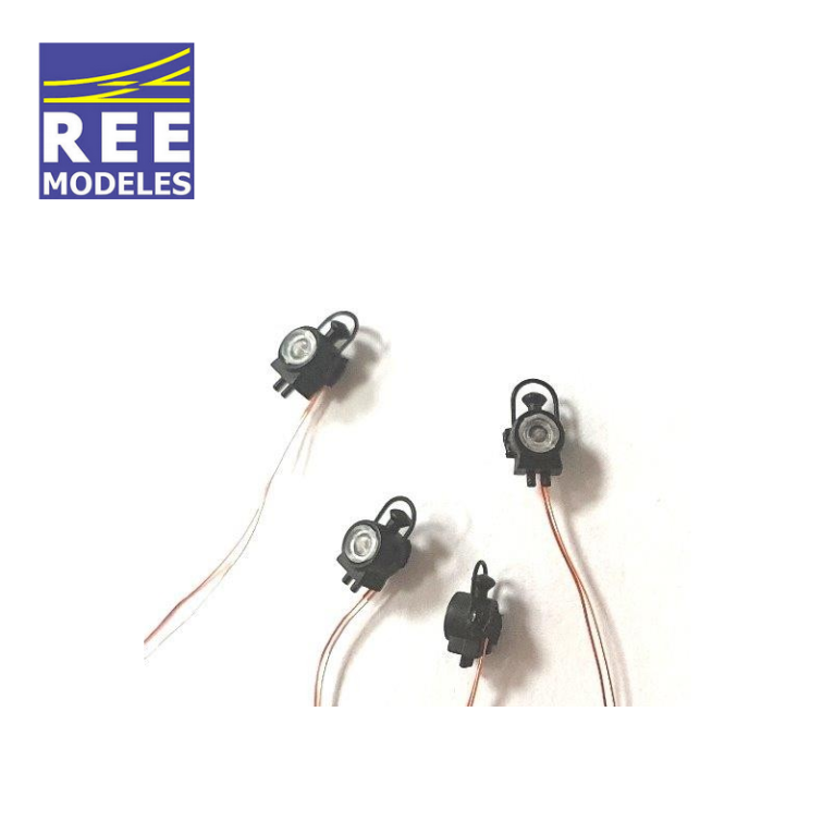 Lanternes SNCF Ep.III Leds fonctionnelles précablées (4 pcs) HO REE XB-544 - Maketis