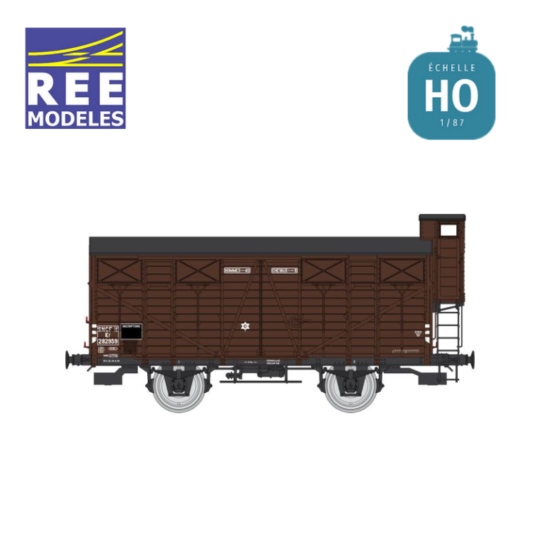 Wagon couvert OCEM 19 SNCF SudOuest SNCF EP IIIb HO REE WB-692 - Maketis