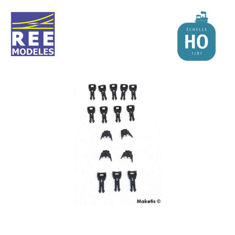 Attelages magnétiques HO NEM362 L-M-S (2 paires) REE XB-931 - Maketis Attelages magnétiques HO NEM362 L-M-S (2 paires) REE XB-931 - Maketis