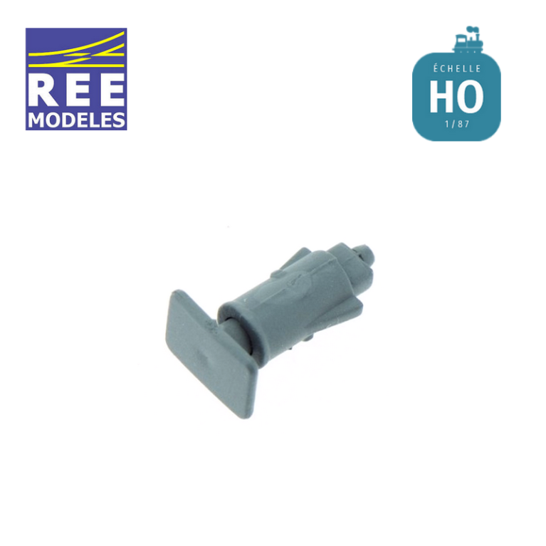 Set de 12 Tampons avec ressort - Wagon Moderne - PLATEAU RECTANGLE GRIS à l'échelle HO REXB-305-12 - Maketis Set de 12 Tampons avec ressort - Wagon Moderne - PLATEAU RECTANGLE GRIS à l'échelle HO REXB-305-12 - Maketis