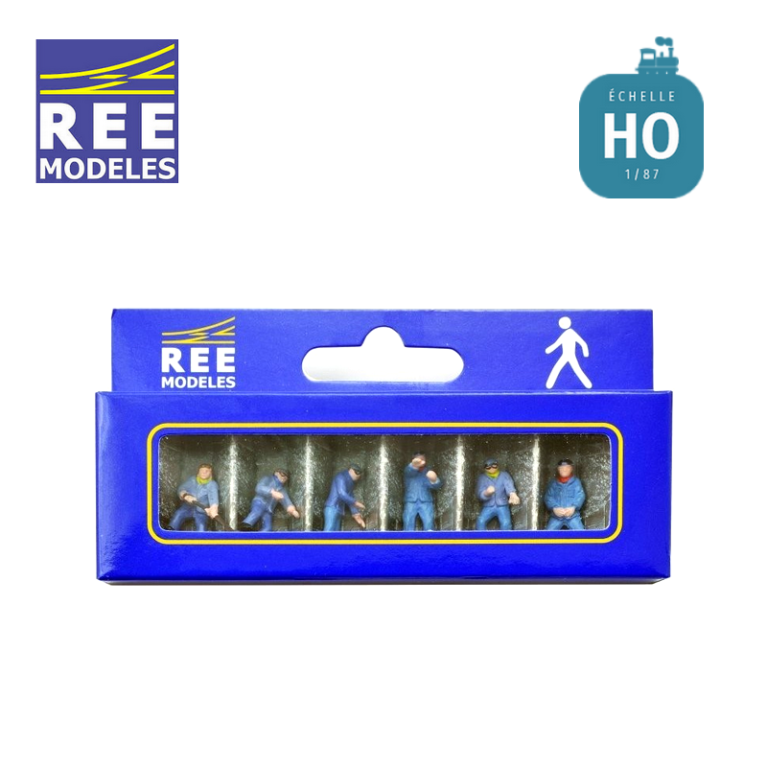 Chauffeurs et mécaniciens époque Vapeur (6 pièces) - Série 1 à l'échelle HO REPB-001 - Maketis Chauffeurs et mécaniciens époque Vapeur (6 pièces) - Série 1 à l'échelle HO REPB-001 - Maketis