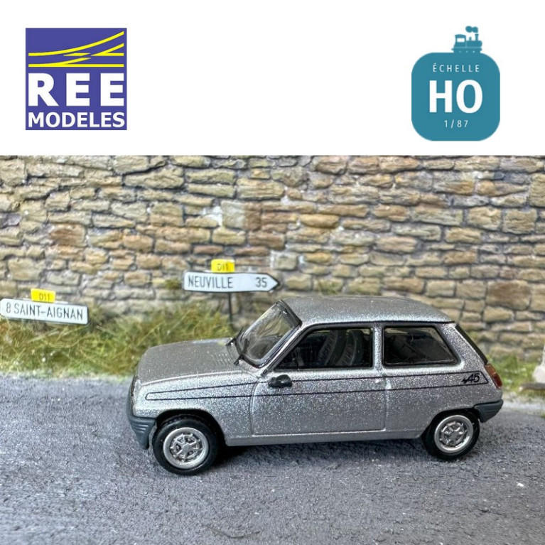 Voiture Renault R5 ALPINE 1976 - grise HO REE CB-160