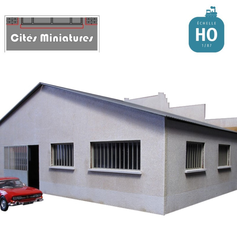 Garage automobile Art Déco HO toiture carton BV-030-HO-C - Maketis Garage automobile Art Déco HO toiture carton BV-030-HO-C - Maketis