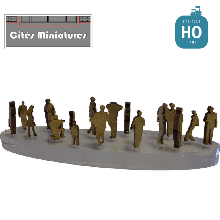 Personnages (silhouettes 2D) Cités Miniatures - Echelle HO - Maketis Personnages (silhouettes 2D) Cités Miniatures - Echelle HO - Maketis