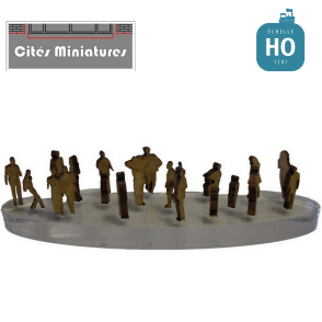 Personnages (silhouettes 2D) Cités Miniatures - Echelle HO - Maketis