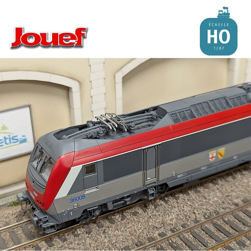 Electric locomotive BB 36008 ‘Blainville/Damelevières’ red SNCF Ep V Analog HO Jouef HJ2459 - Maketis