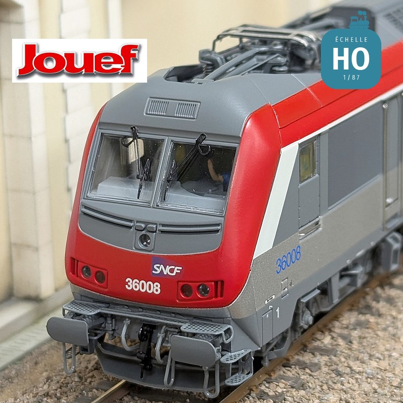 Electric locomotive BB 36008 ‘Blainville/Damelevières’ red SNCF Ep V Analog HO Jouef HJ2459 - Maketis