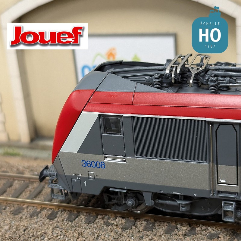 Electric locomotive BB 36008 ‘Blainville/Damelevières’ red SNCF Ep V Analog HO Jouef HJ2459 - Maketis