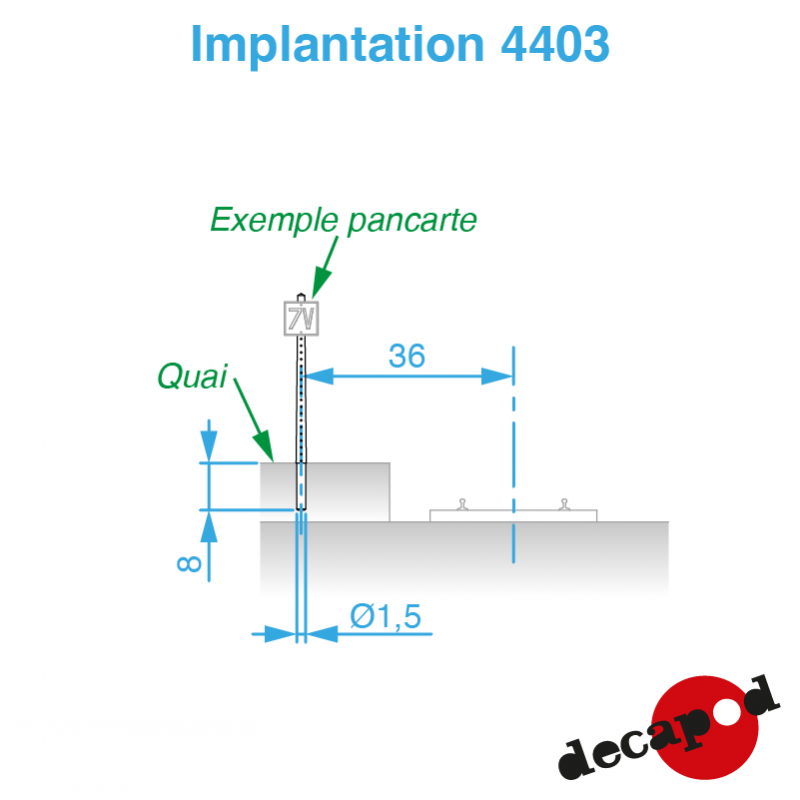 Assortiment de poteaux en béton modernes HO Decapod 4403 - MAKETIS