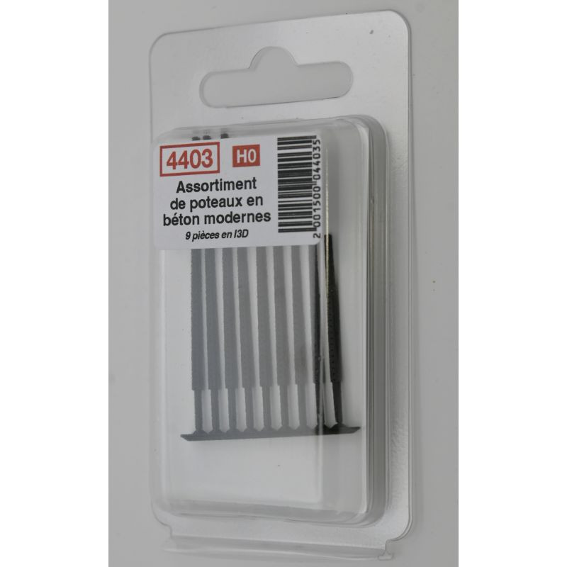Assortiment de poteaux en béton modernes HO Decapod 4403 - MAKETIS