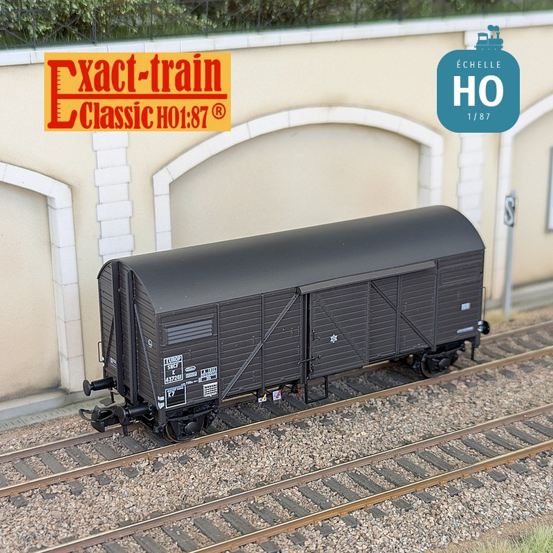 Wagon couvert Bremen EUROP Gmds Brun foncé Ep III SNCF HO Exact-Train EX23769 - Maketis