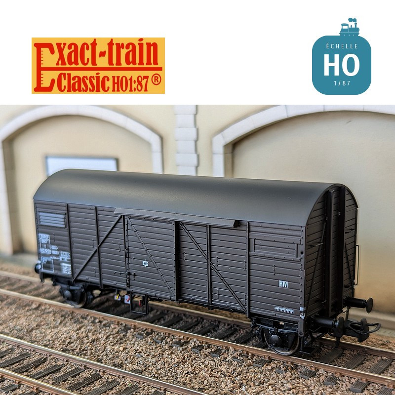 Wagon couvert Bremen EUROP Gmds Brun foncé Ep III SNCF HO Exact-Train EX23769 - Maketis