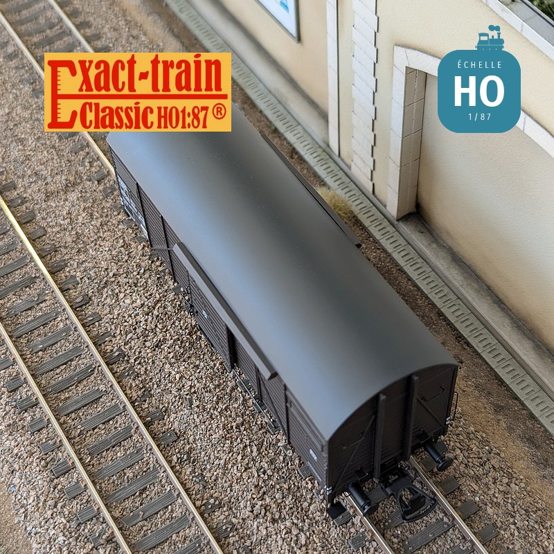 Wagon couvert Bremen EUROP Gmds Brun foncé Ep III SNCF HO Exact-Train EX23769 - Maketis