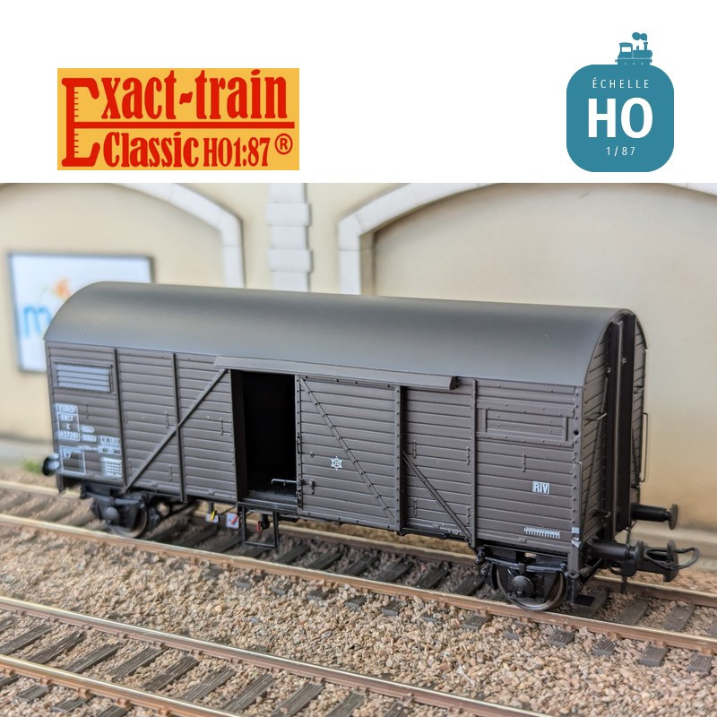 Wagon couvert Bremen EUROP Gmds Brun foncé Ep III SNCF HO Exact-Train EX23769 - Maketis
