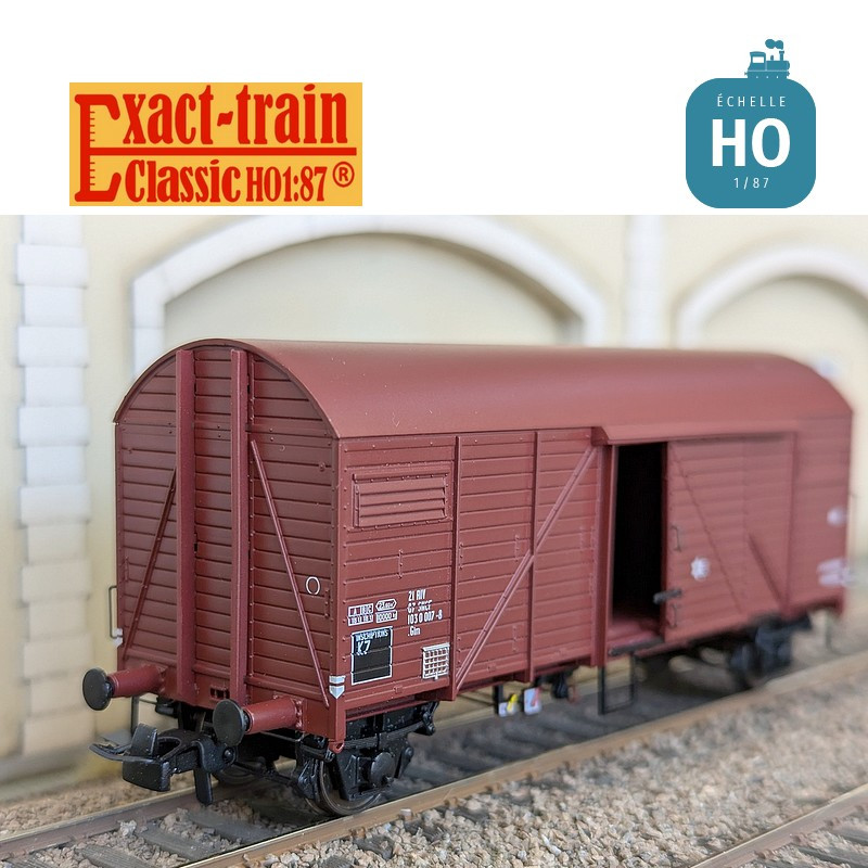 Wagon couvert Bremen Glm Rouge UIC Ep IV SNCF HO Exact-Train EX23775 - Maketis