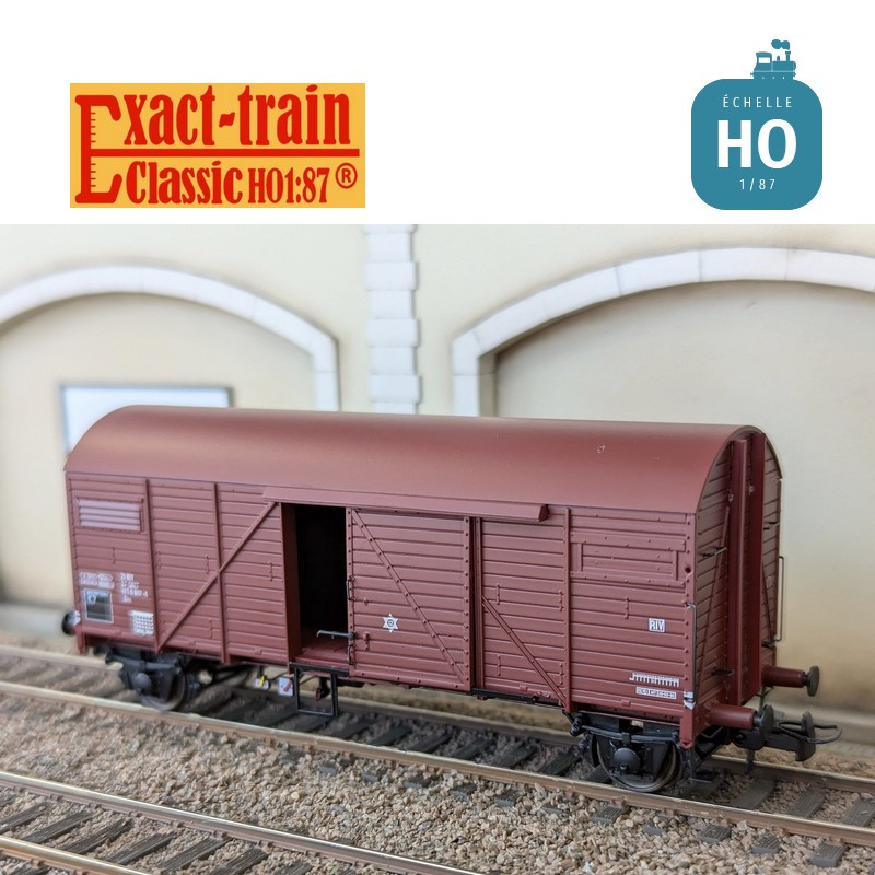Wagon couvert Bremen Glm Rouge UIC Ep IV SNCF HO Exact-Train EX23775 - Maketis