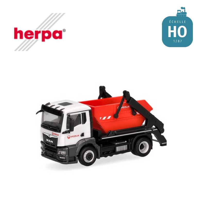MAN TGS Benne basculante Veolia HO Herpa 318105 - Maketis