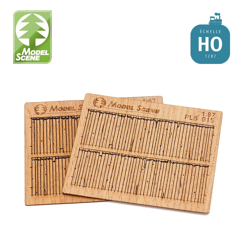 Clôture en bois usée HO Model Scene PL8-015