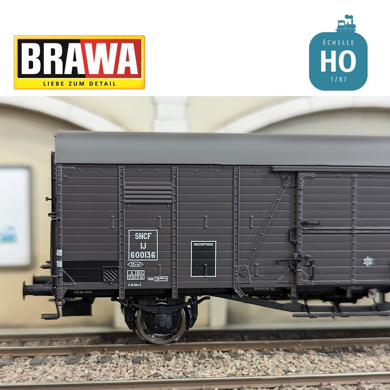 Boxcar type IJ SNCF Ep III HO Brawa 50495 - Maketis