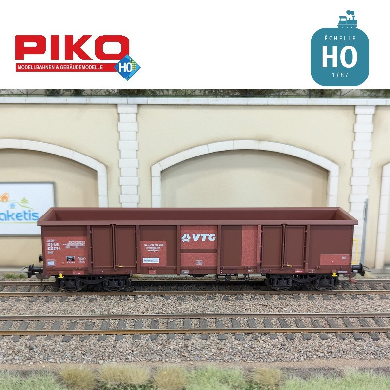 Set 2 wagons tombereaux ouverts Eaos Rübenverkehr VTG Ep VI HO Piko 58279 - Maketis