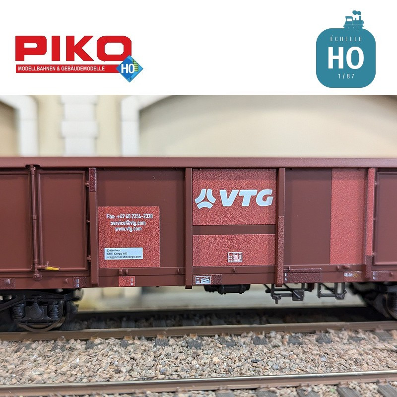 Set 2 wagons tombereaux ouverts Eaos Rübenverkehr VTG Ep VI HO Piko 58279 - Maketis