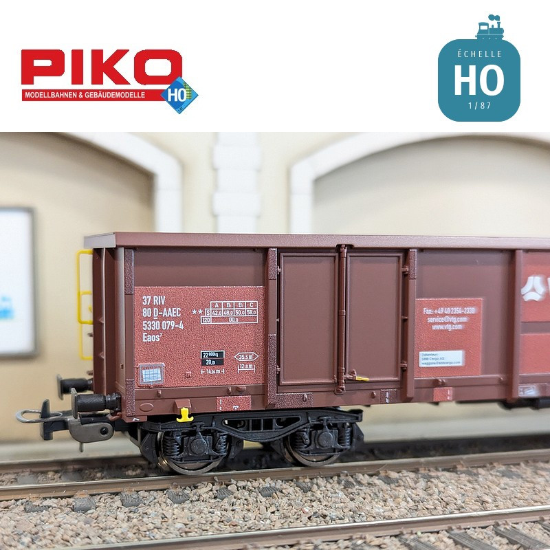 Set 2 wagons tombereaux ouverts Eaos Rübenverkehr VTG Ep VI HO Piko 58279 - Maketis