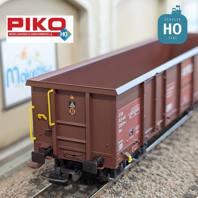 Set 2 wagons tombereaux ouverts Eaos Rübenverkehr VTG Ep VI HO Piko 58279 - Maketis