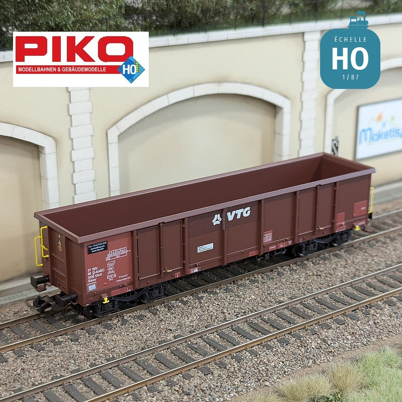 Set 2 wagons tombereaux ouverts Eaos Rübenverkehr VTG Ep VI HO Piko 58279 - Maketis