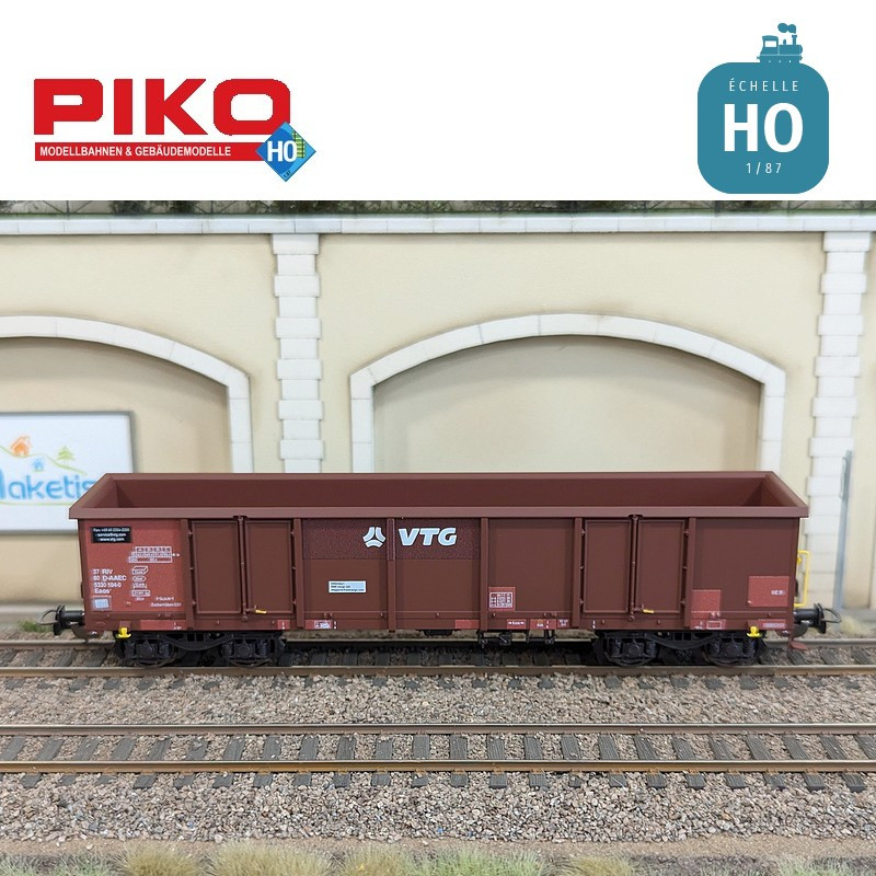 Set 2 wagons tombereaux ouverts Eaos Rübenverkehr VTG Ep VI HO Piko 58279 - Maketis