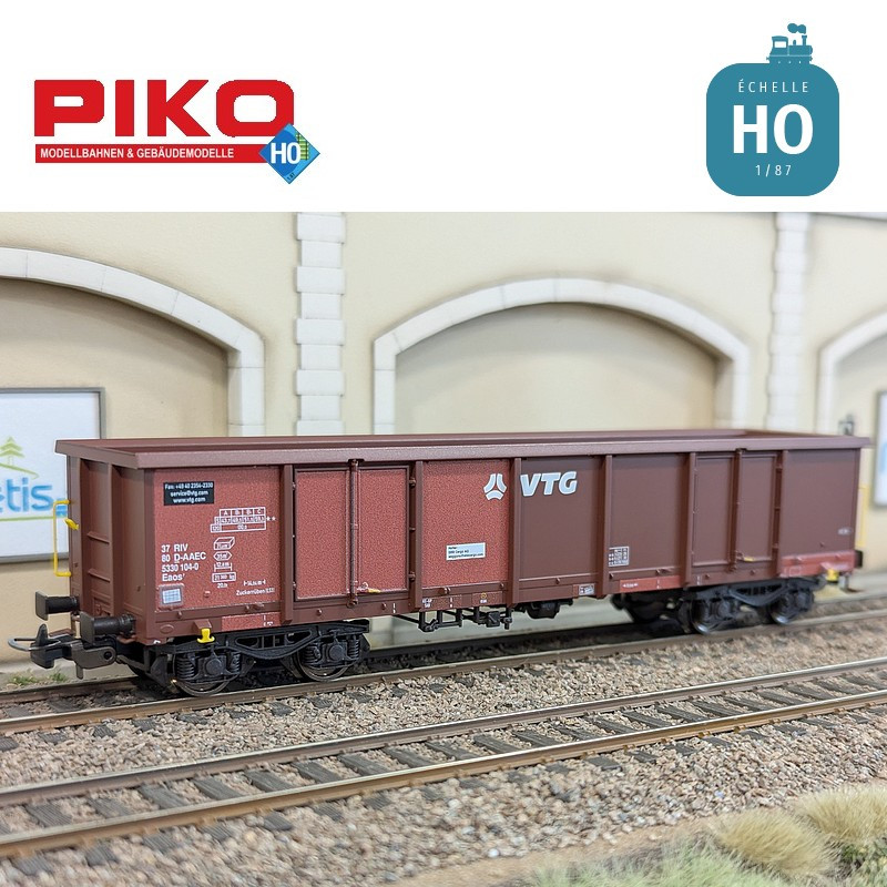 Set 2 wagons tombereaux ouverts Eaos Rübenverkehr VTG Ep VI HO Piko 58279 - Maketis
