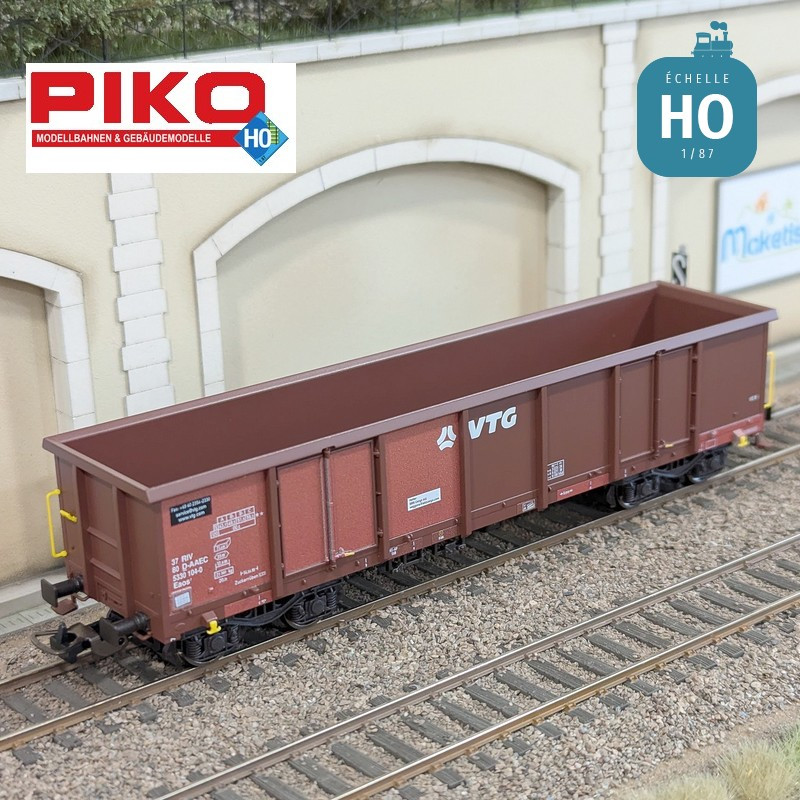 Set 2 wagons tombereaux ouverts Eaos Rübenverkehr VTG Ep VI HO Piko 58279 - Maketis