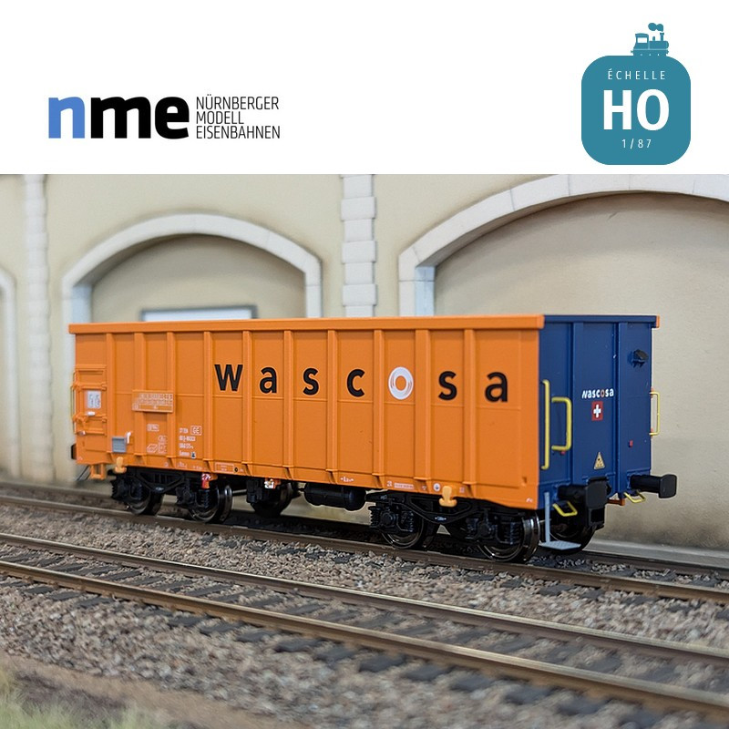Wagon tombereau Eamnos 57m³ WASCOSA orange et bleu Ep VI HO NME 543600 - Maketis