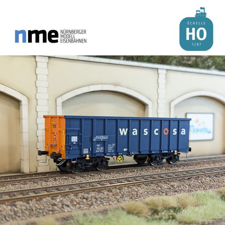 Wagon tombereau Eamnos 57m³ WASCOSA blue and orange Ep VI HO NME 543622 - Maketis Wagon tombereau Eamnos 57m³ WASCOSA blue and orange Ep VI HO NME 543622 - Maketis