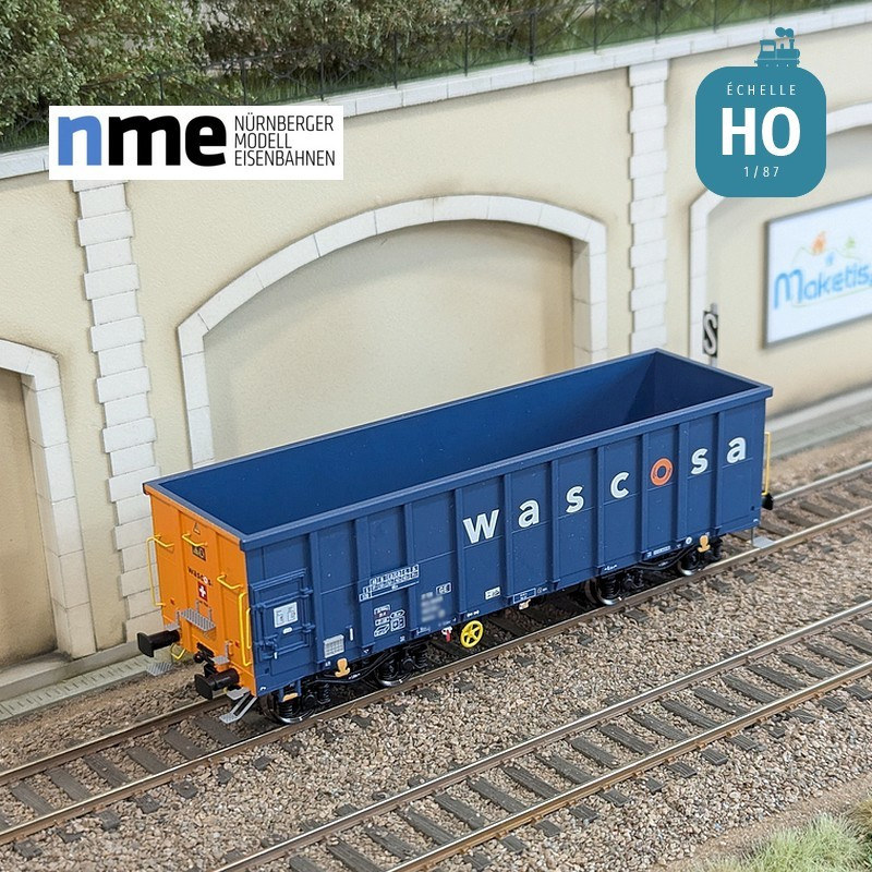 Wagon tombereau Eamnos 57m³ WASCOSA blue and orange Ep VI HO NME 543622 - Maketis