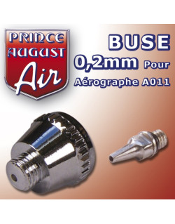 Buse 0,2 pour aérographe A011 Prince August PAAA012 - MAKETIS