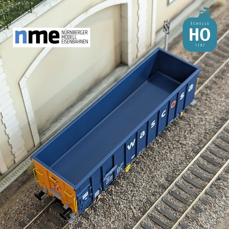 Wagon tombereau Eamnos 57m³ WASCOSA blue and orange Ep VI HO NME 543622 - Maketis