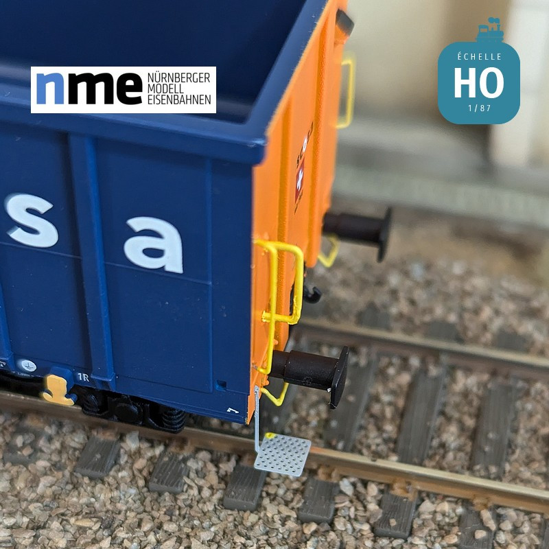 Wagon tombereau Eamnos 57m³ WASCOSA blue and orange Ep VI HO NME 543622 - Maketis