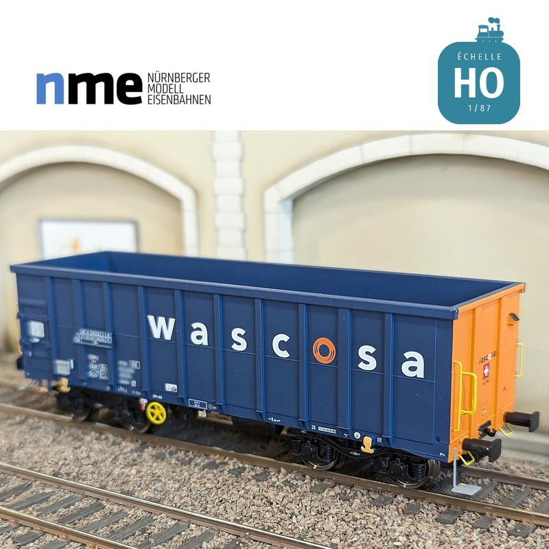 Wagon tombereau Eamnos 57m³ WASCOSA blue and orange Ep VI HO NME 543622 - Maketis