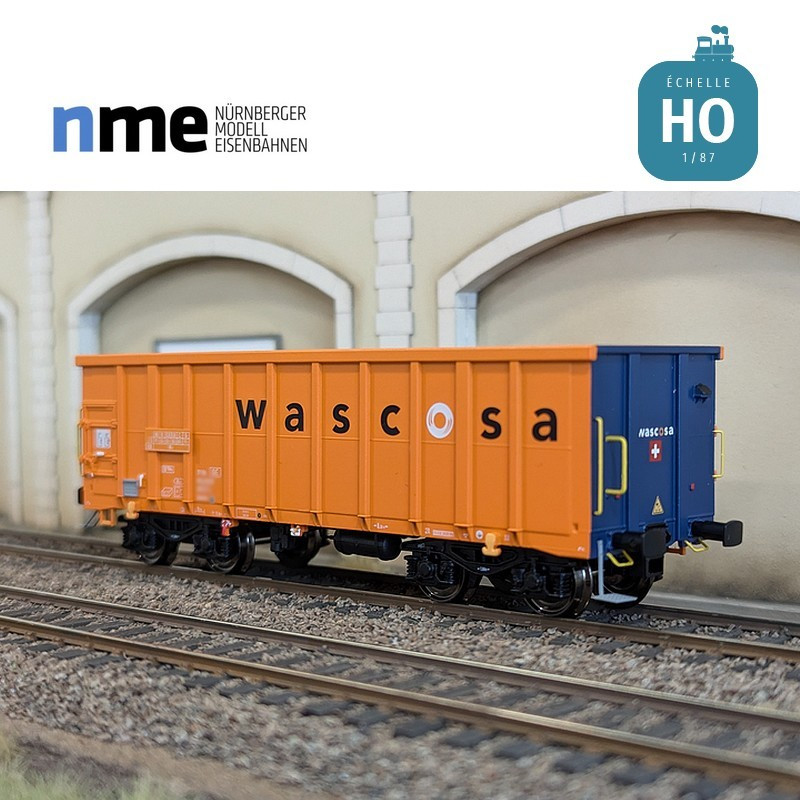Wagon tombereau Eamnos 57m3 WASCOSA orange/blue Ep VI HO NME 543603 - Maketis