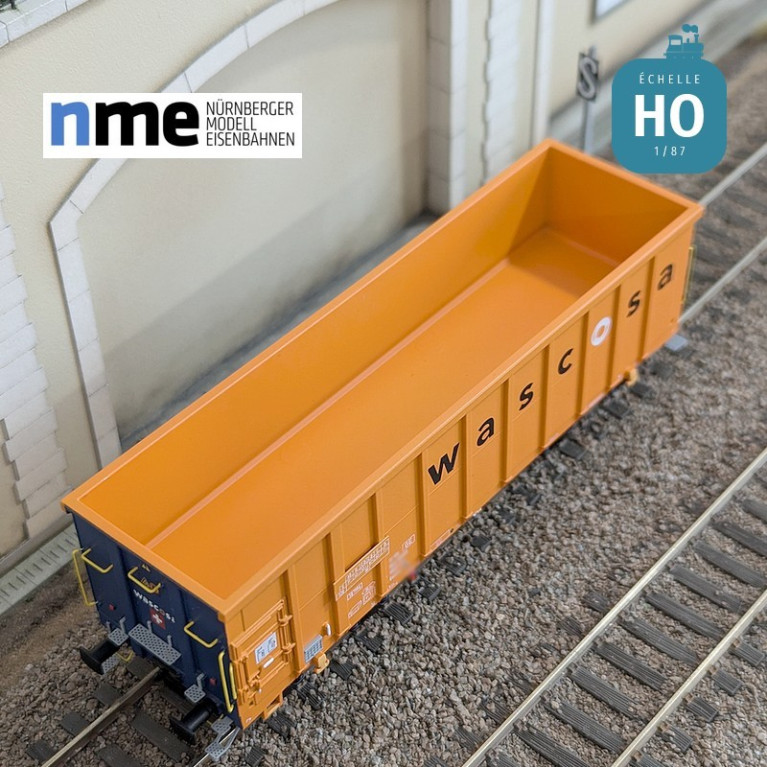 Offener Güterwagen Eamnos 57m3 WASCOSA orange/blau Ep VI HO NME 543603 - Maketis Offener Güterwagen Eamnos 57m3 WASCOSA orange/blau Ep VI HO NME 543603 - Maketis