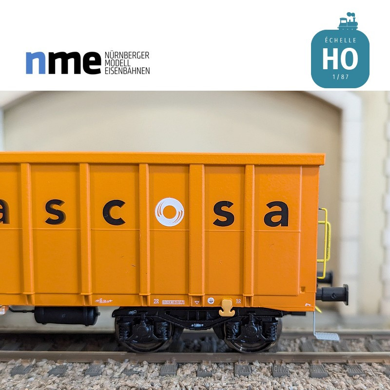 Wagon tombereau Eamnos 57m3 WASCOSA orange/blue Ep VI HO NME 543603 - Maketis