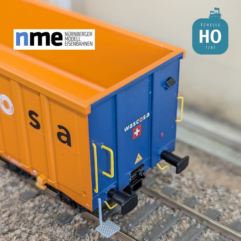 Wagon tombereau Eamnos 57m3 WASCOSA orange/blue Ep VI HO NME 543603 - Maketis